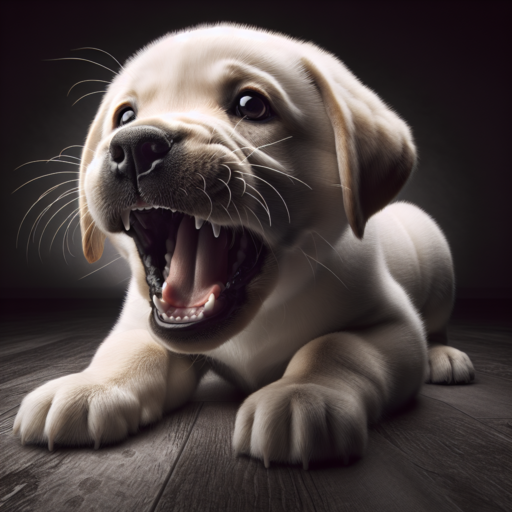 lab puppy growling and biting